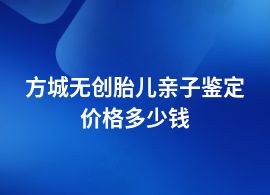 方城無(wú)創(chuàng)胎兒親子鑒定合理價(jià)格標(biāo)準(zhǔn)