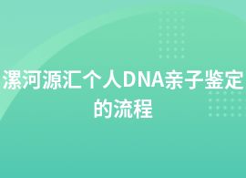 漯河源匯個(gè)人DNA親子鑒定的手續(xù)流程