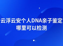 云浮云安個人DNA親子鑒定哪里驗